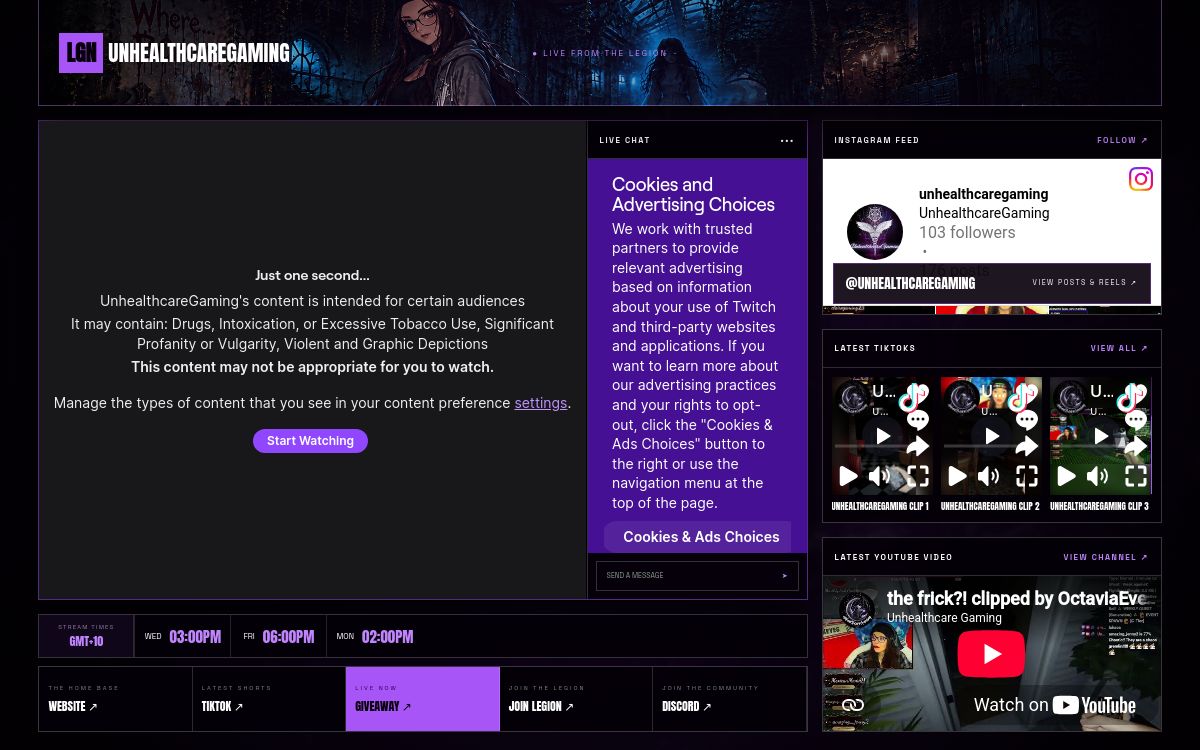 UNHEALTHCAREGAMING website homepage